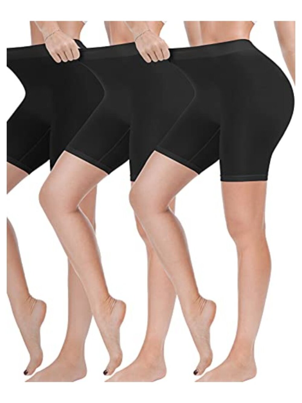 Seamless Slip Shorts Nylon Spandex Anti Chafing Shapewear 3 Pack